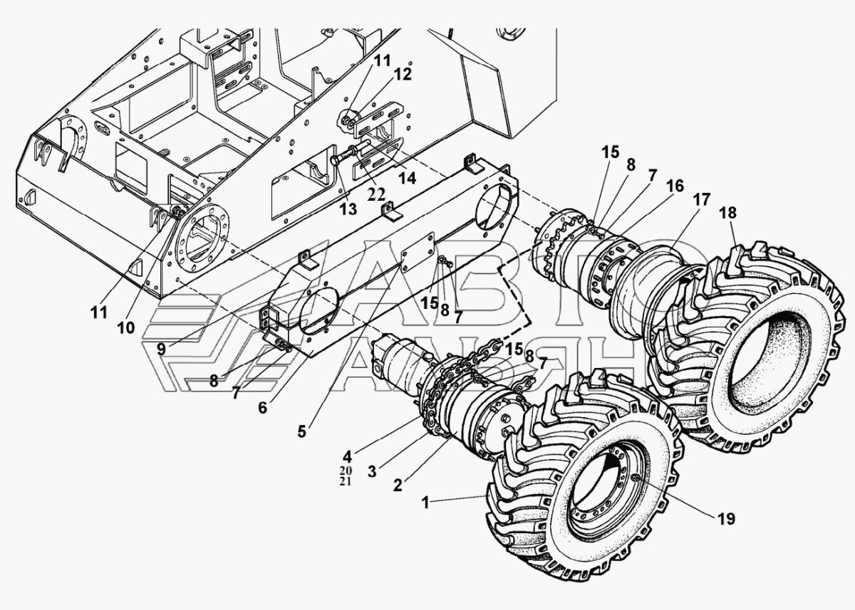 Колесный редуктор Амкодор 211