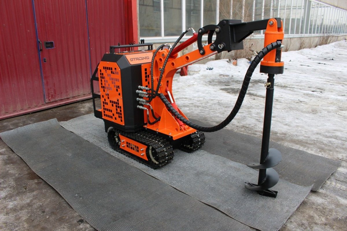 Мини-погрузчик экскаватор strong муравей