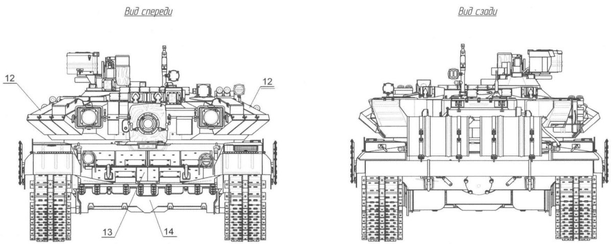Габариты танка т-90