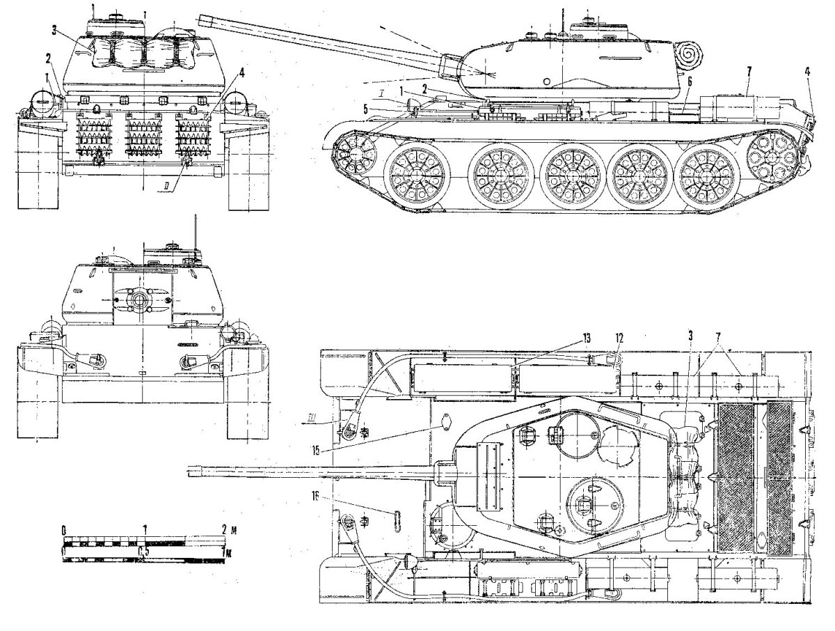 Танк т-44 чертежи