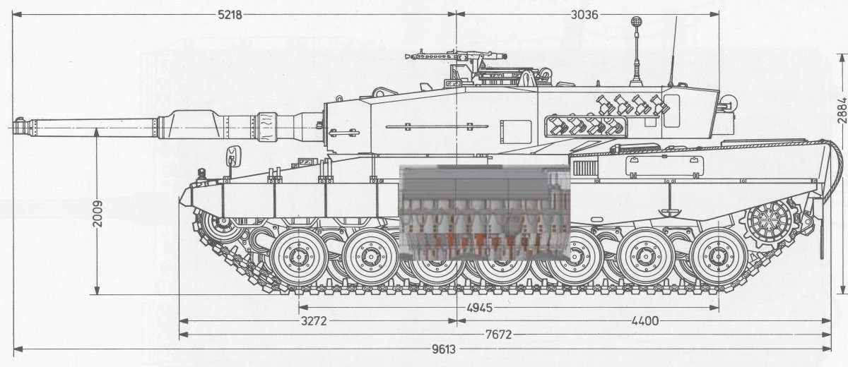 Габариты танка леопард 2а6