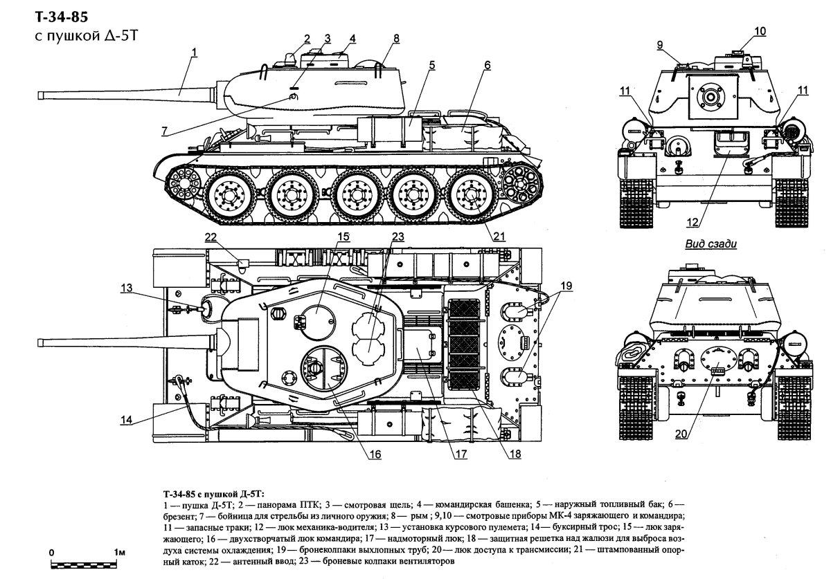 Чертёж танка т-34