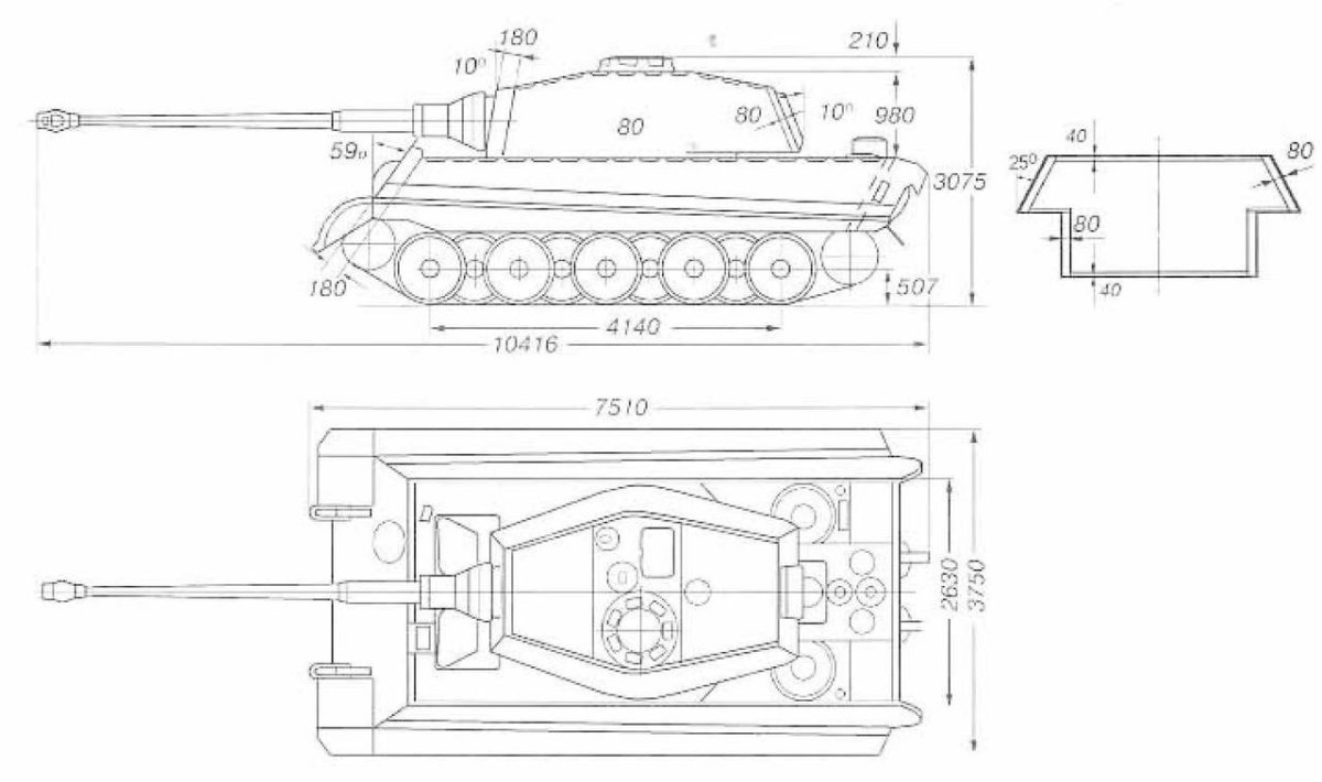 Чертежи танка Tiger 1