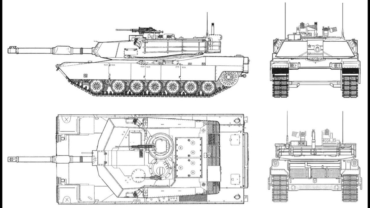 М1 Абрамс чертеж