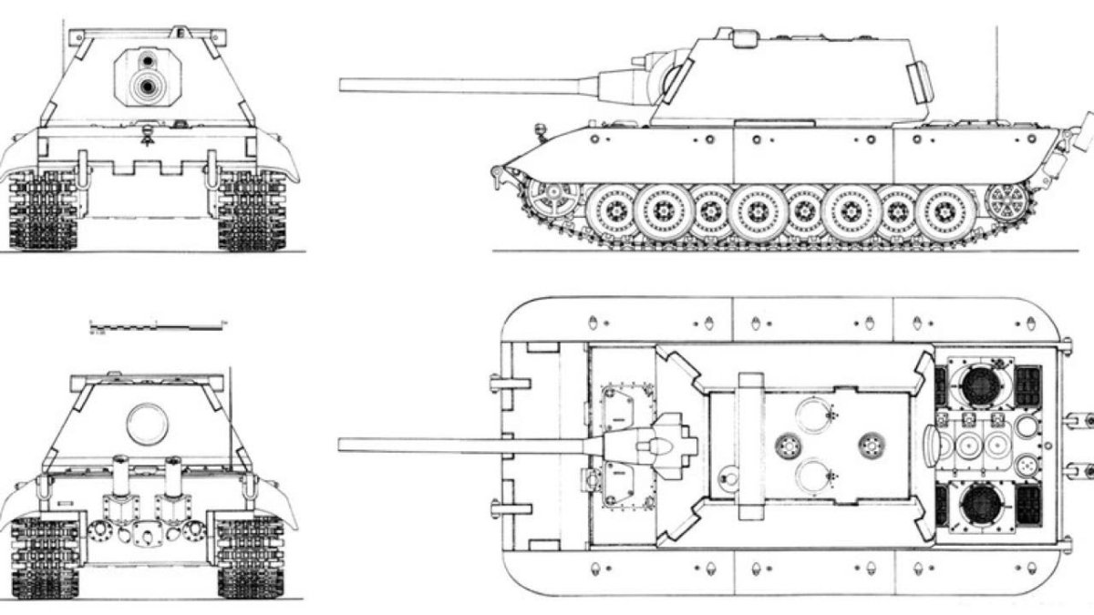Чертёж танка е 100