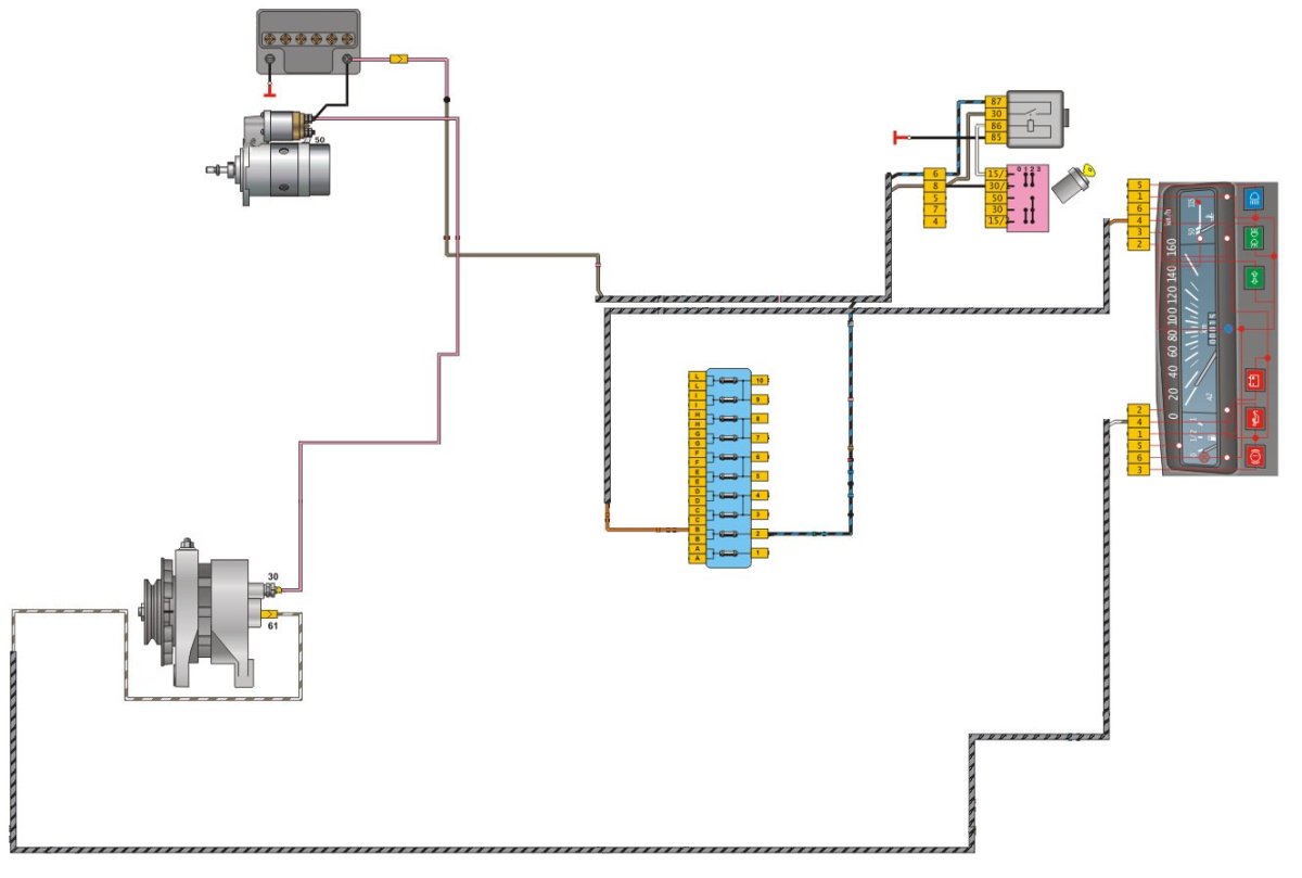 Схема проводки Ока 11113