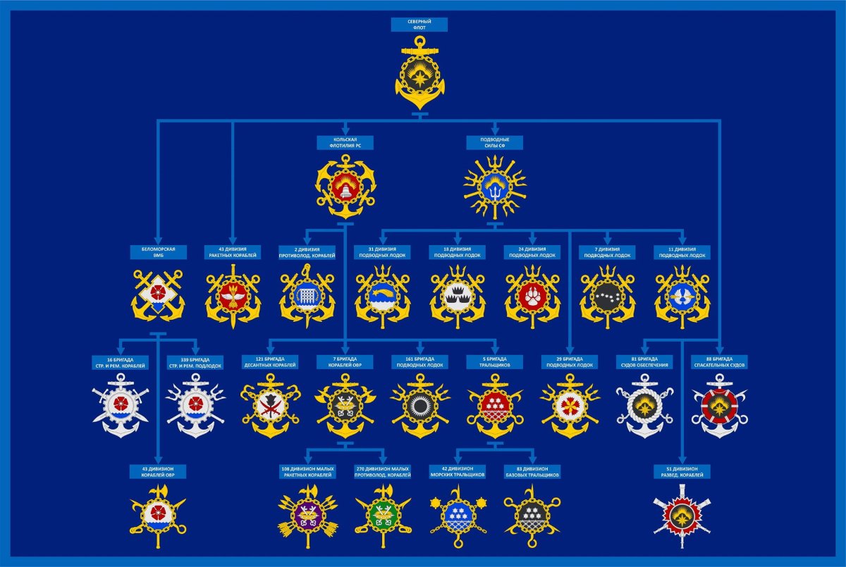 Структура Северного флота ВМФ России