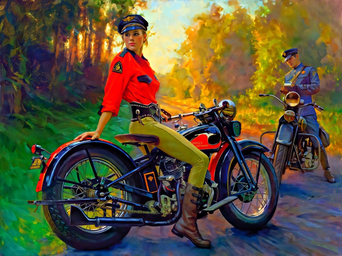 Художник Харлей Дэвидсон Дэвид уль