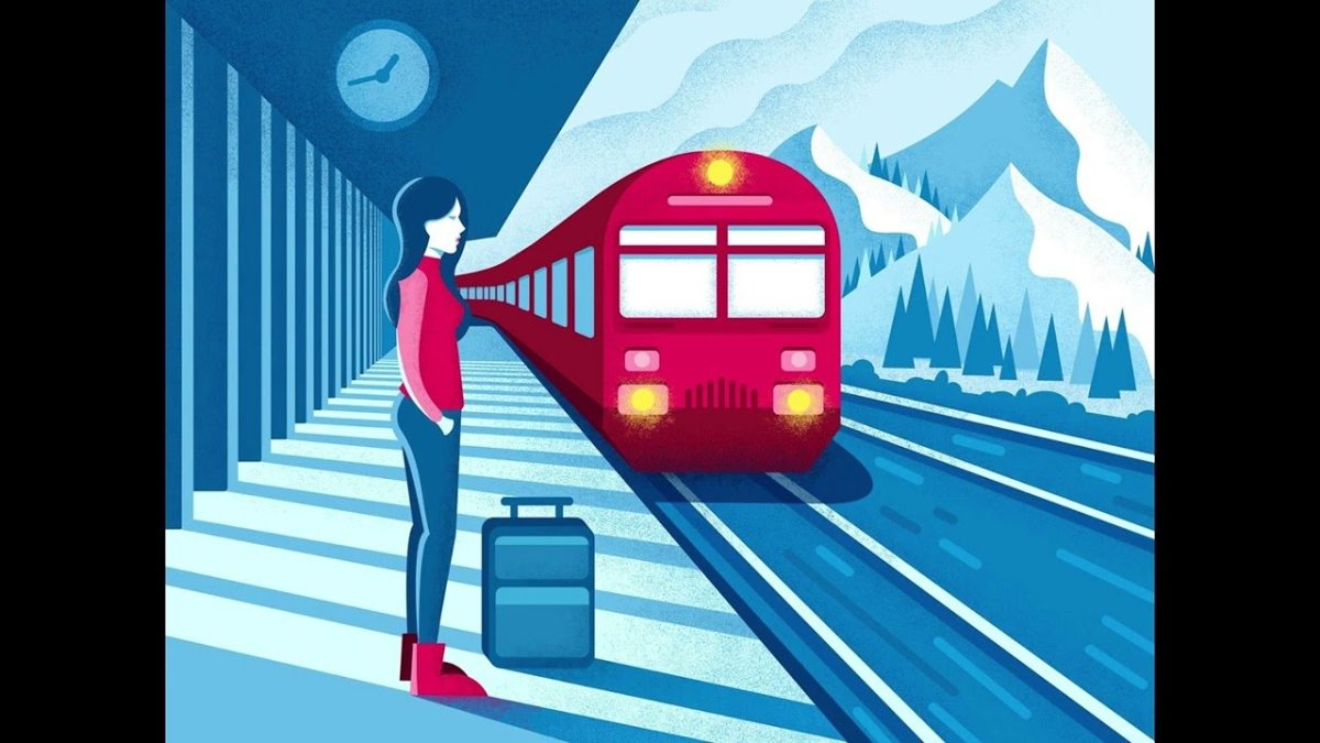 Поезд иллюстрация