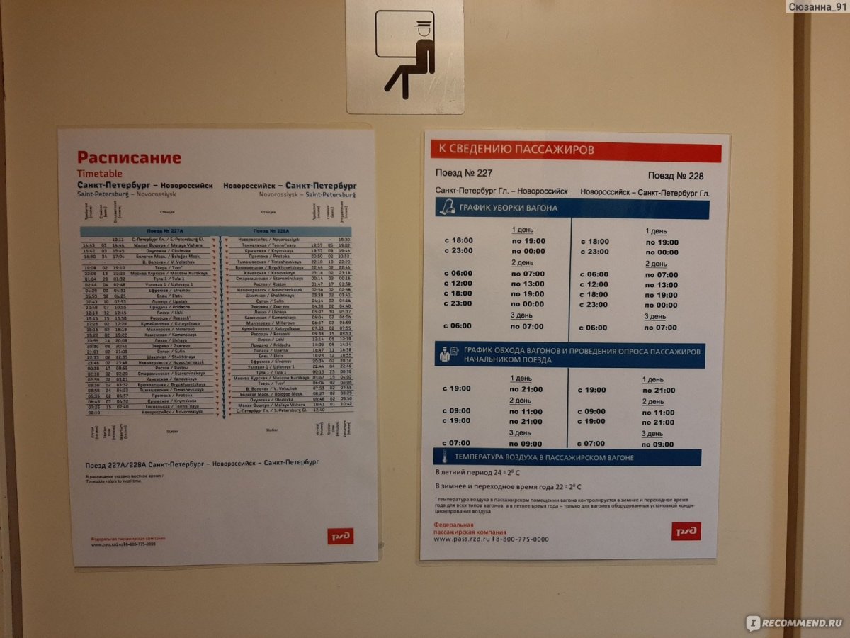 Расписание поездов Санкт-Петербург Новороссийск