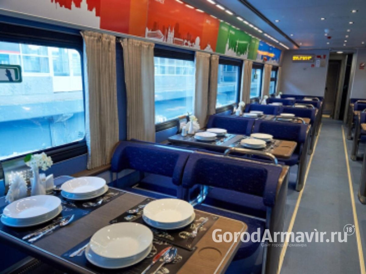 Поезд Стриж вагон ресторан РЖД