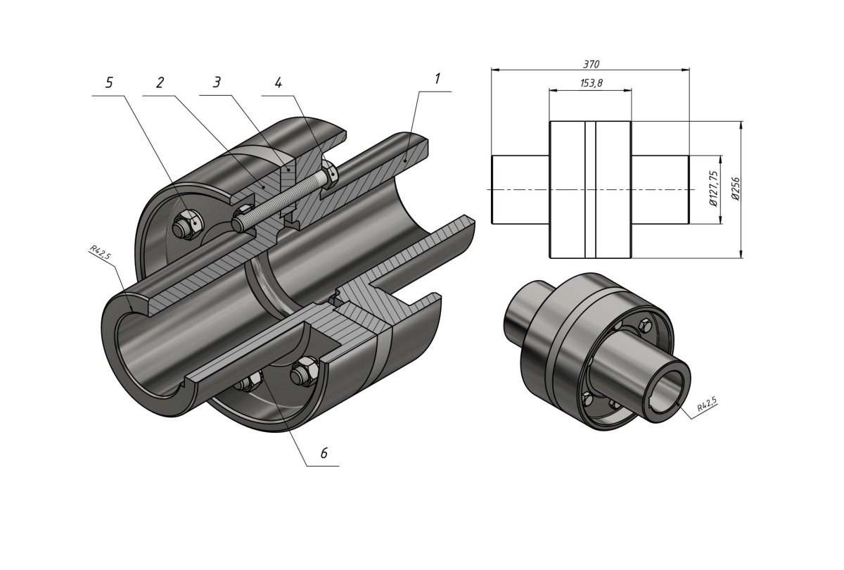 Муфта Rotex 38 чертеж