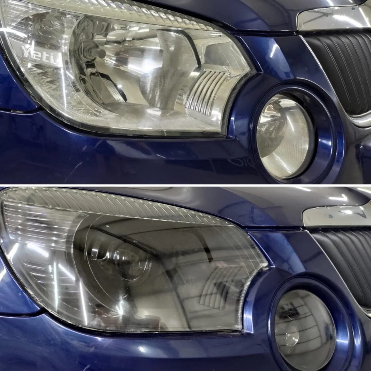 Тюнингованные фары Шкода Йети