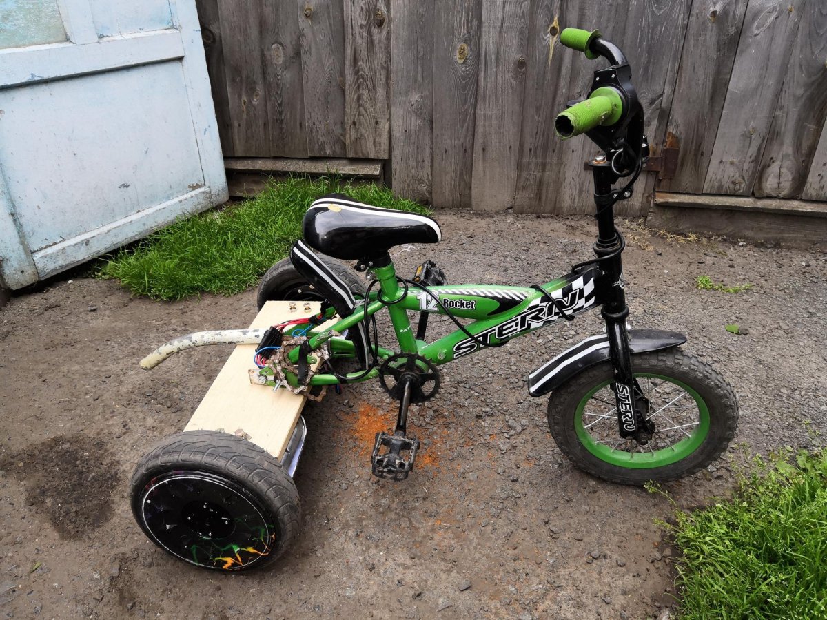 Самокат из велосипеда