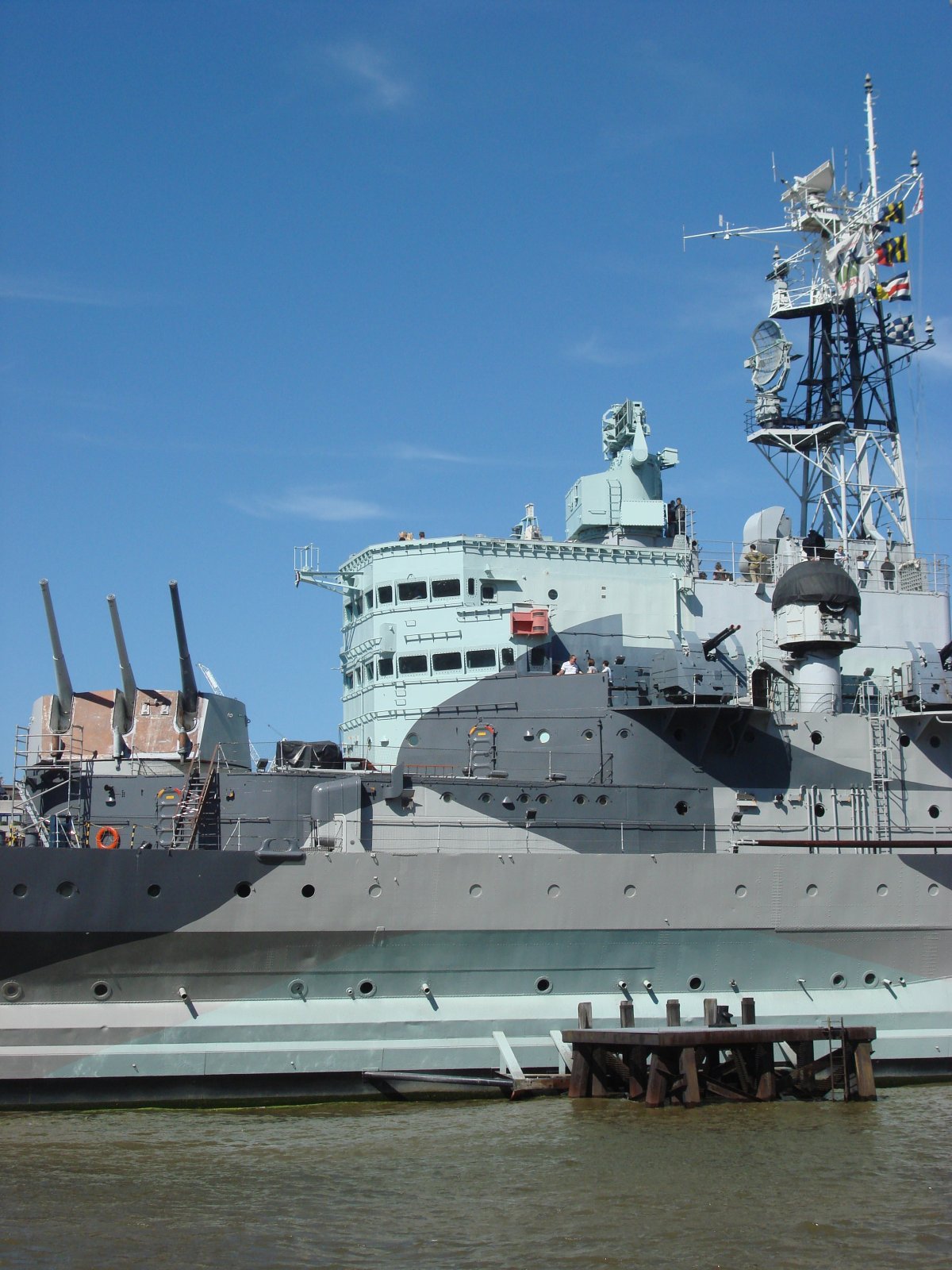 HMS Belfast during Storm
