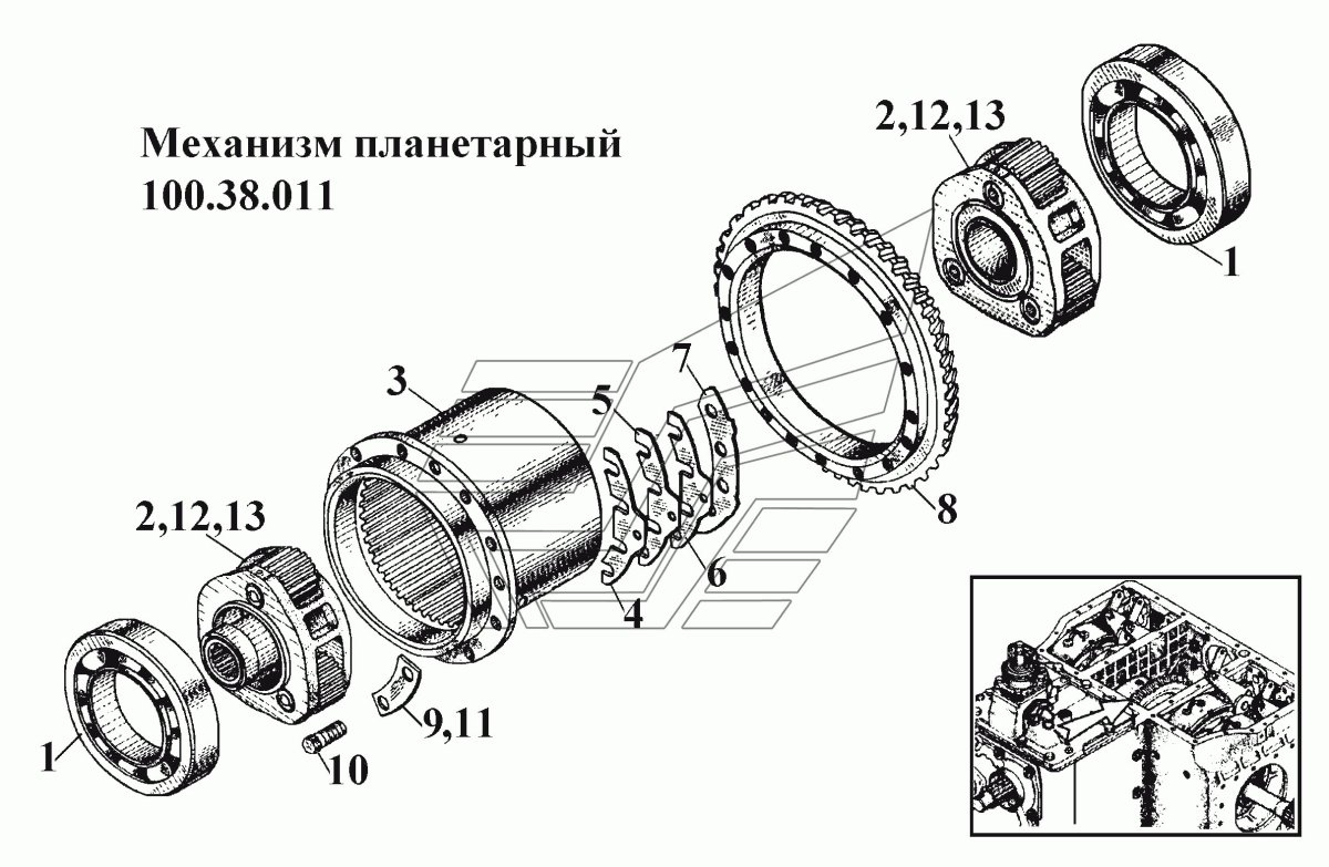 Лента планетарного тормоза 77.38.016-1