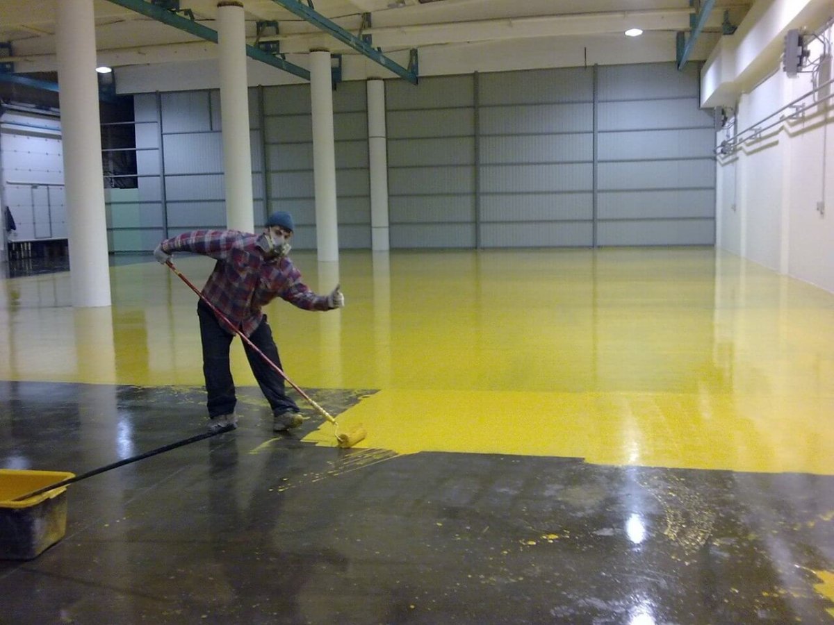 Наливной полимер бетонный пол