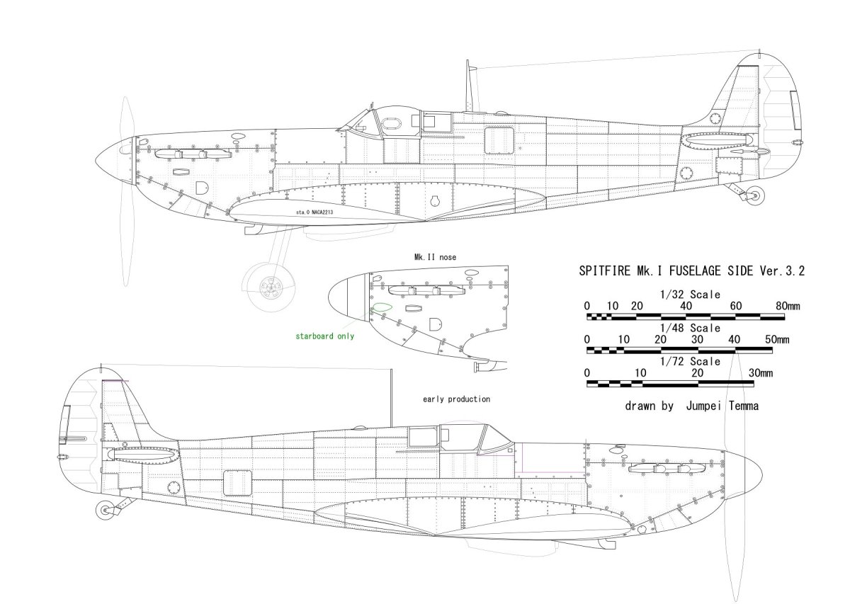Спитфайр МК 1 чертеж