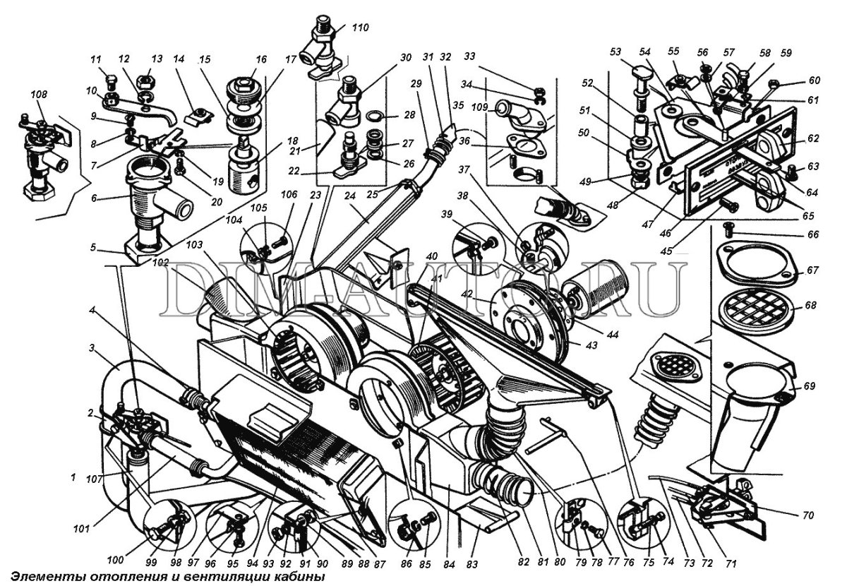 Система отопления КАМАЗ 65115