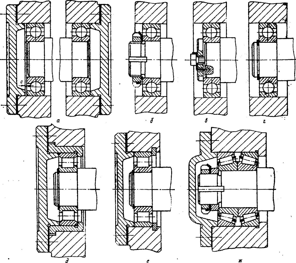 Монтаж двух подшипников 11204 на вал