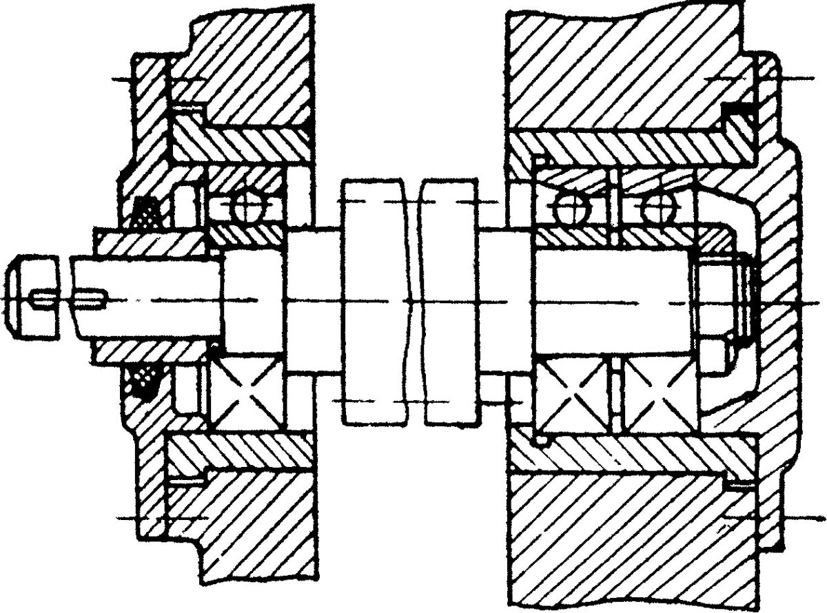 Установка радиально упорных подшипников на валу