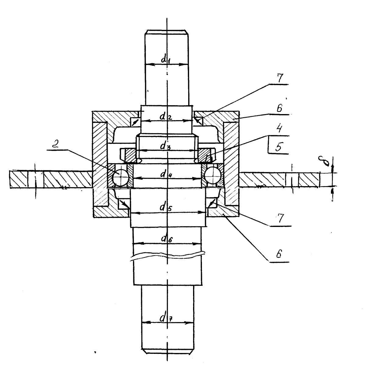 Подшипниковый узел вертикальной мешалки