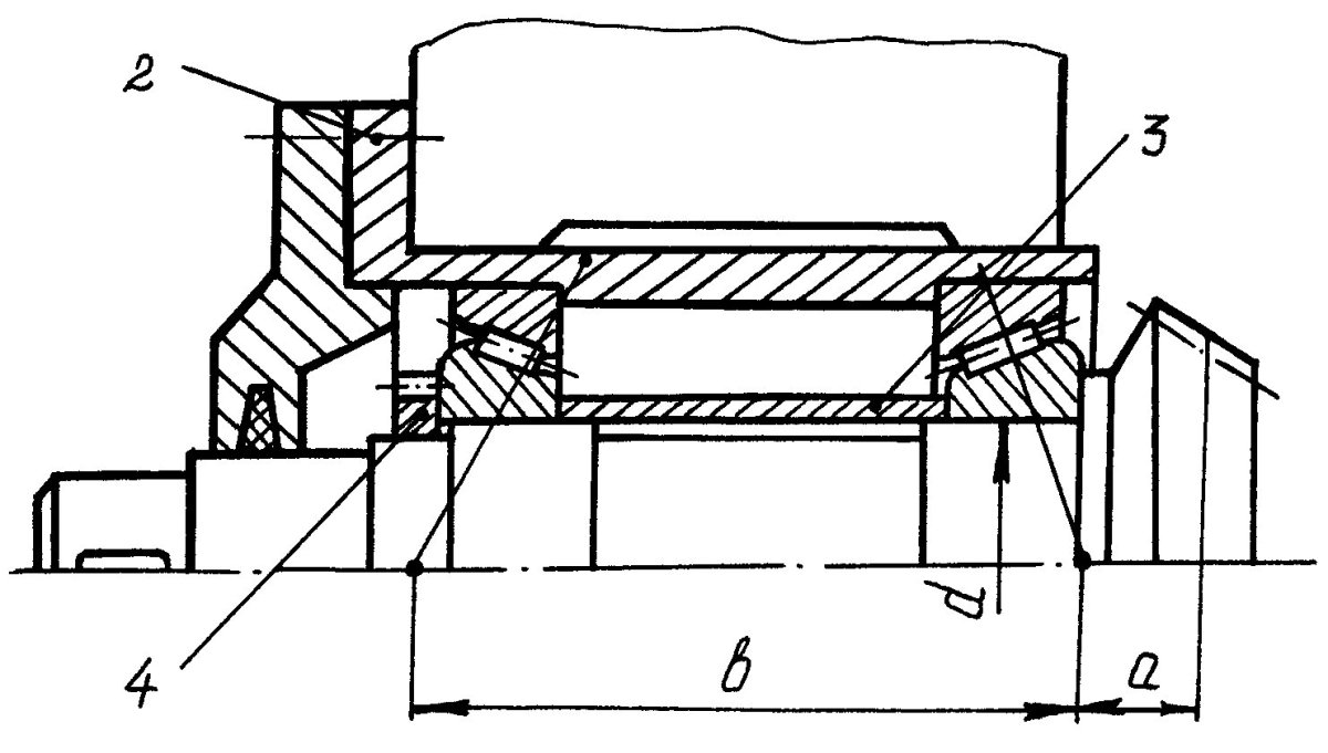 Схема установки подшипников врастяжку