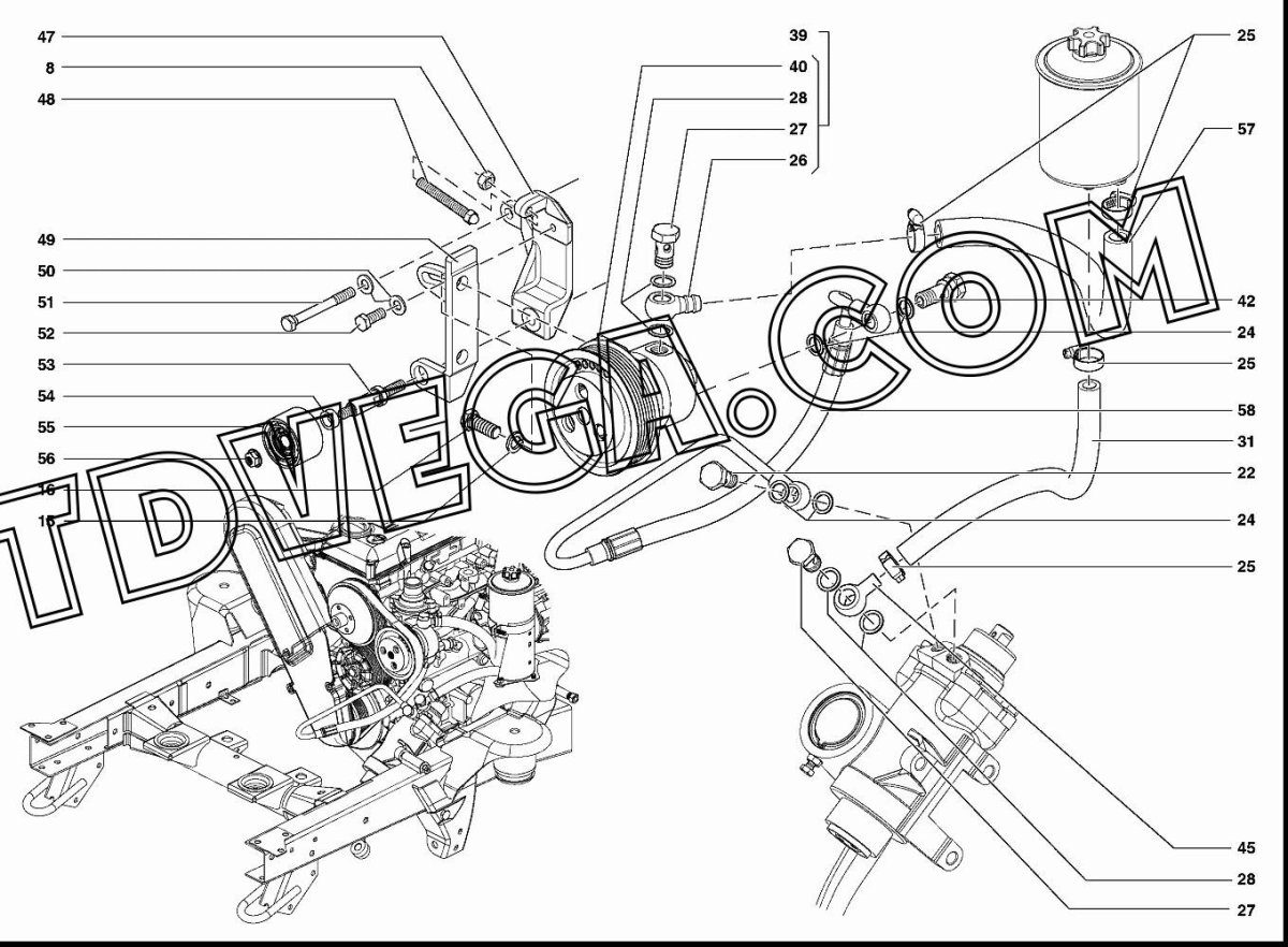 Кронштейн насоса ГУРА УАЗ 31519