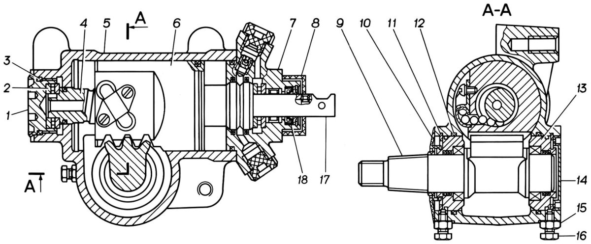Схема редуктора ГУР Газель