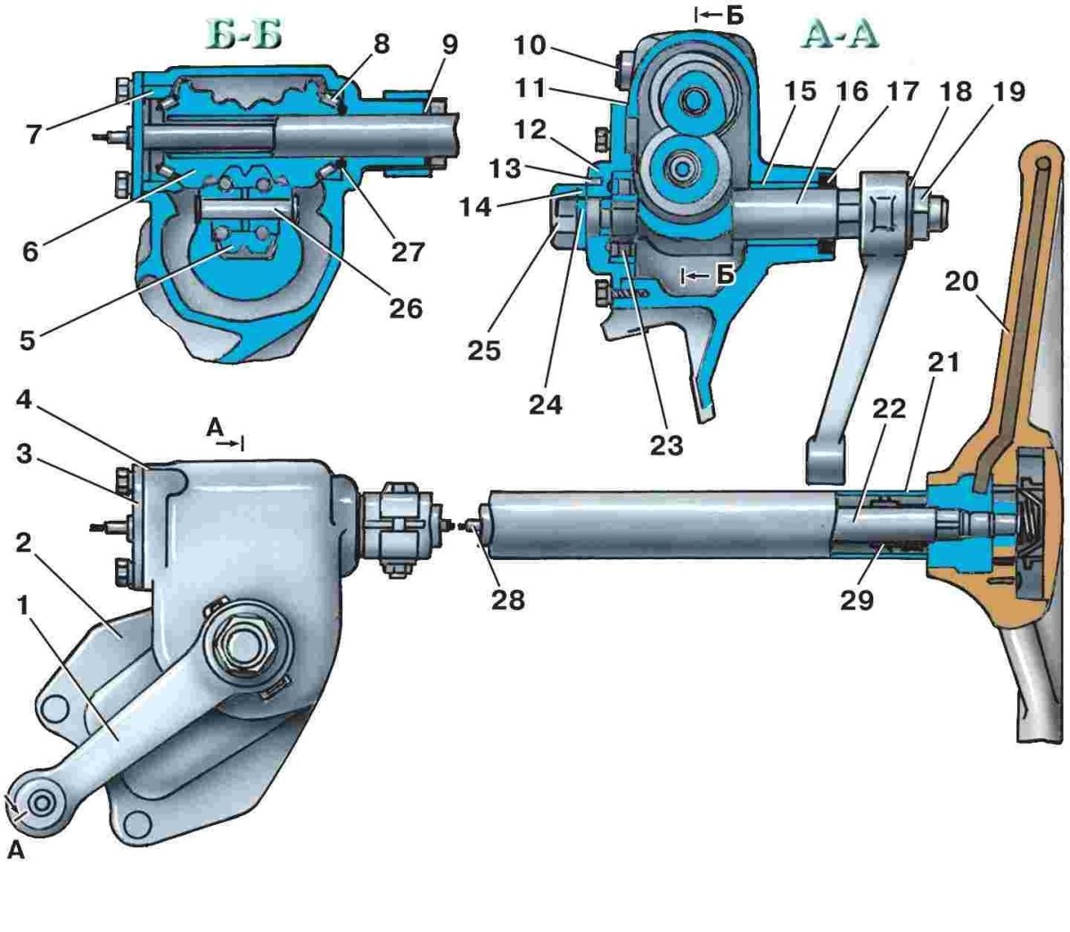 Рулевой механизм УАЗ 452 Буханка