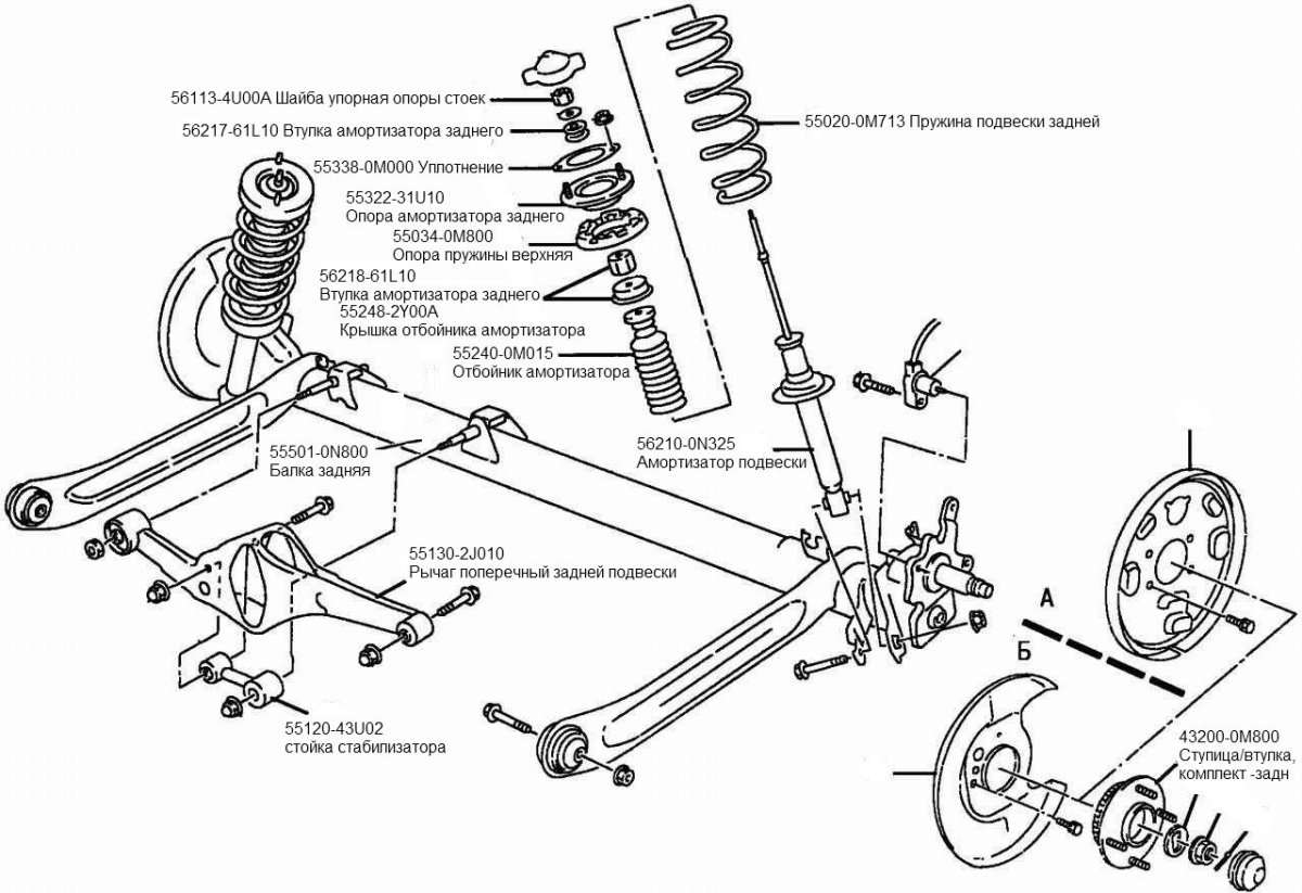 Nissan Almera g15 задняя подвеска
