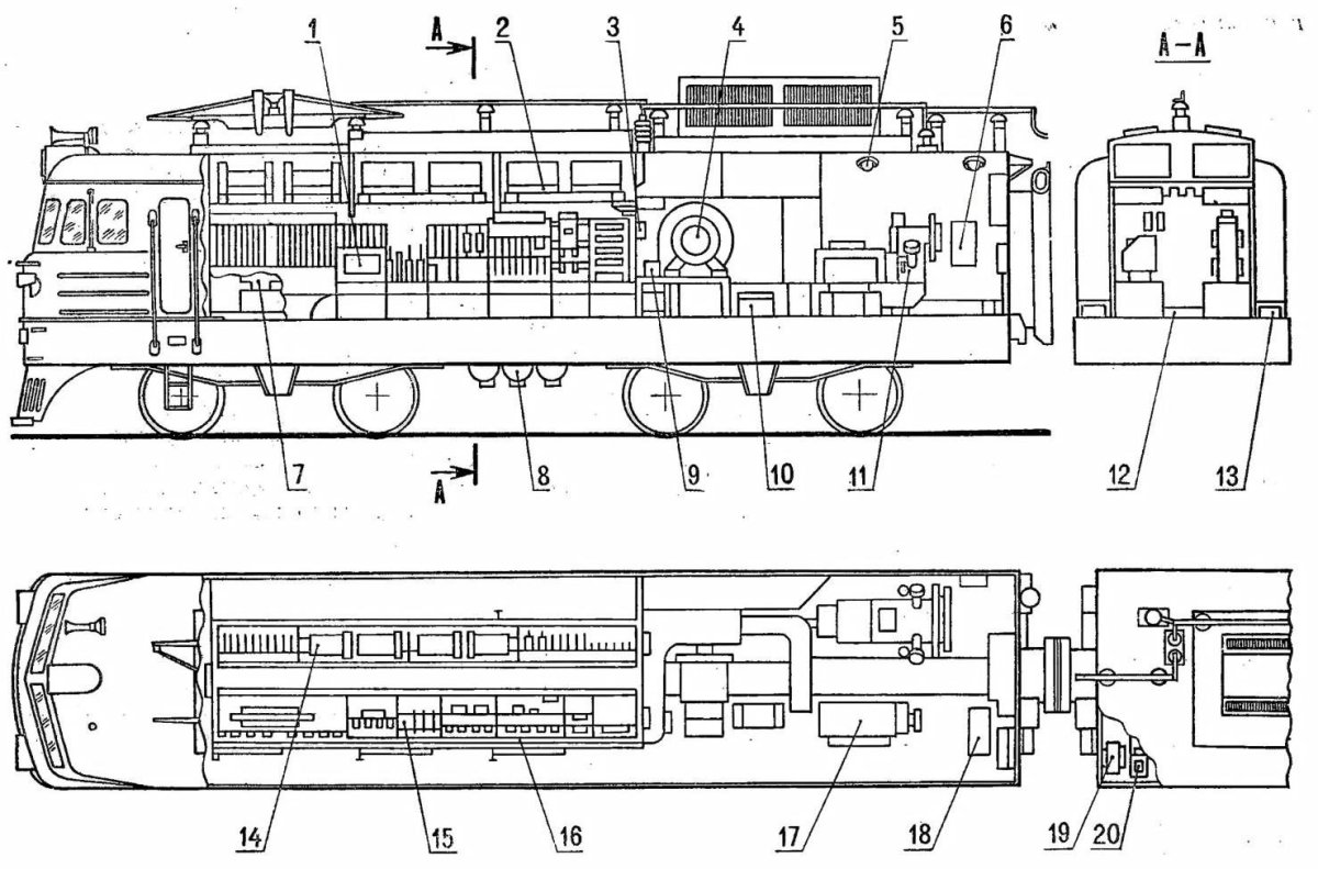 Чертеж электровоза вл80с