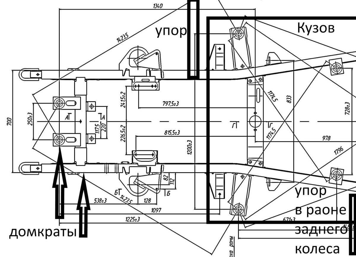 Размеры рамы УАЗ Хантер