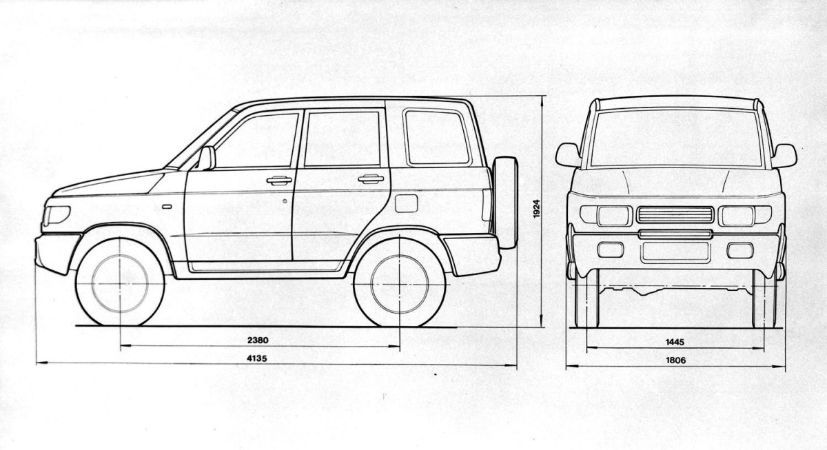 УАЗ 3160 габариты