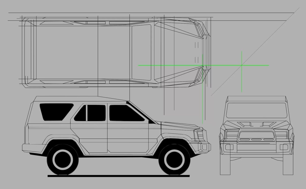 УАЗ Патриот 3163 чертёж