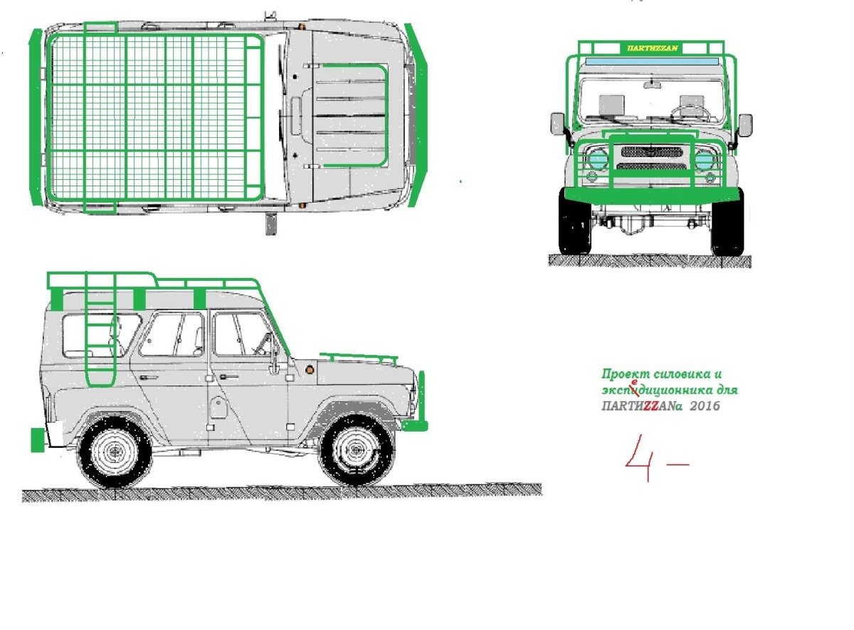 Габариты УАЗ 31514 высота