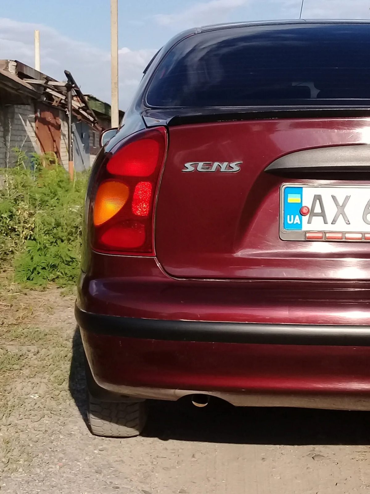 Лип спойлер на Шевроле Ланос