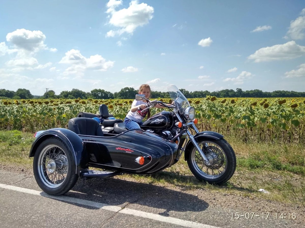 Хонда Стид с коляской