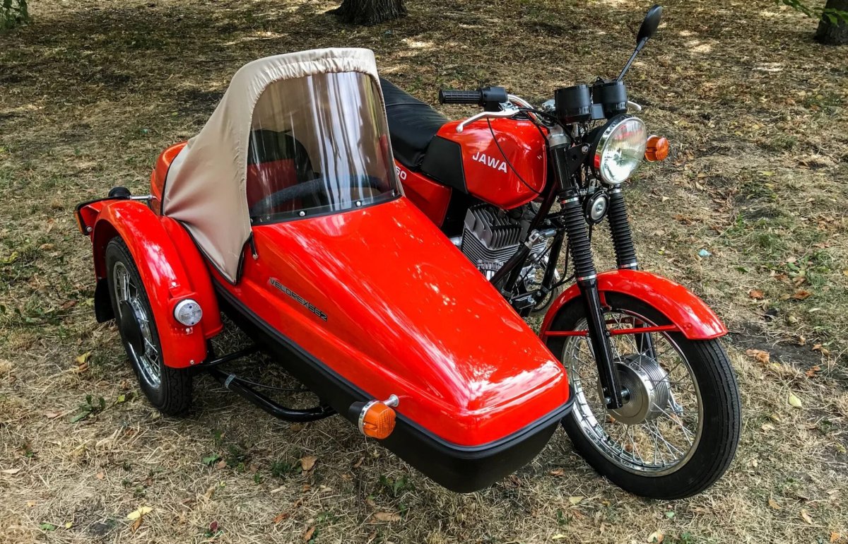 Jawa 638 с коляской