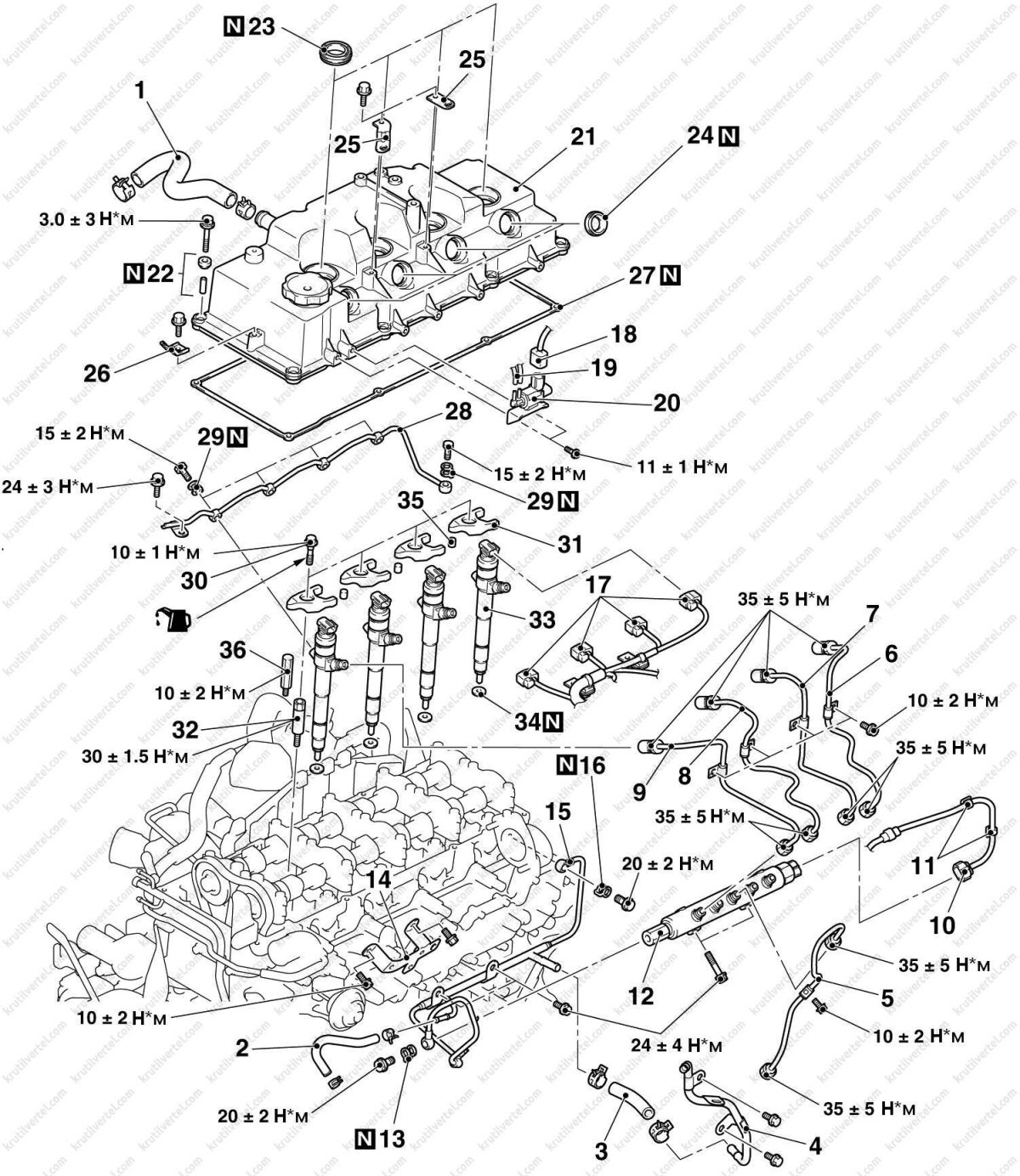 Топливная система Mitsubishi Pajero IV дизель