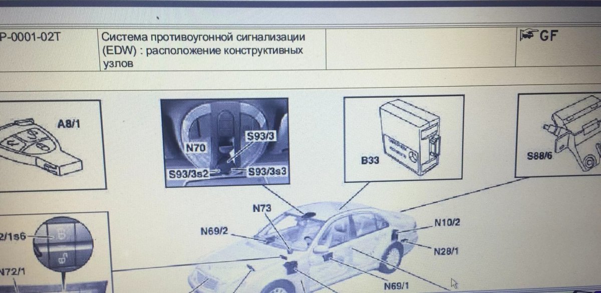 W202 штатная сигнализация