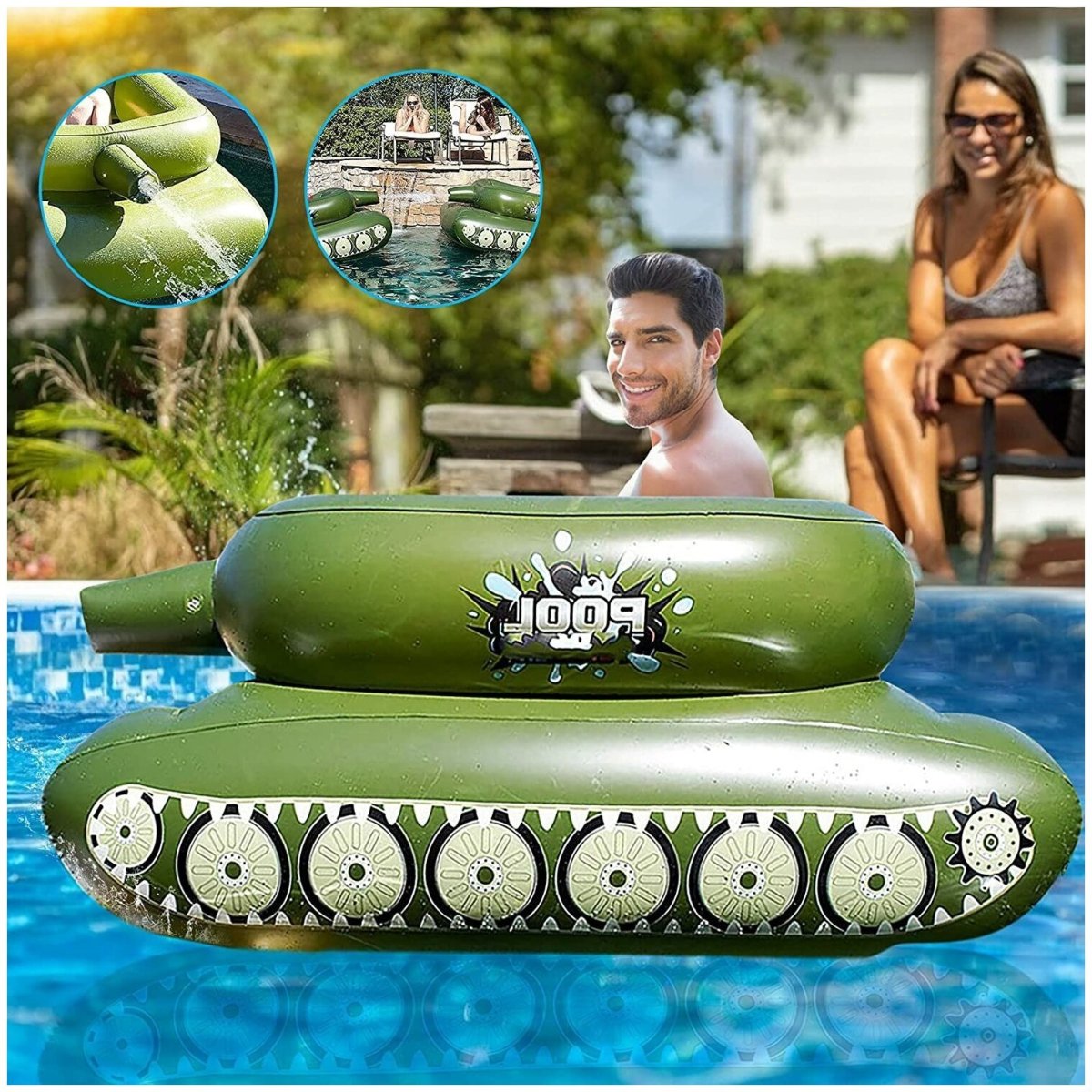 Надувной матрас танк