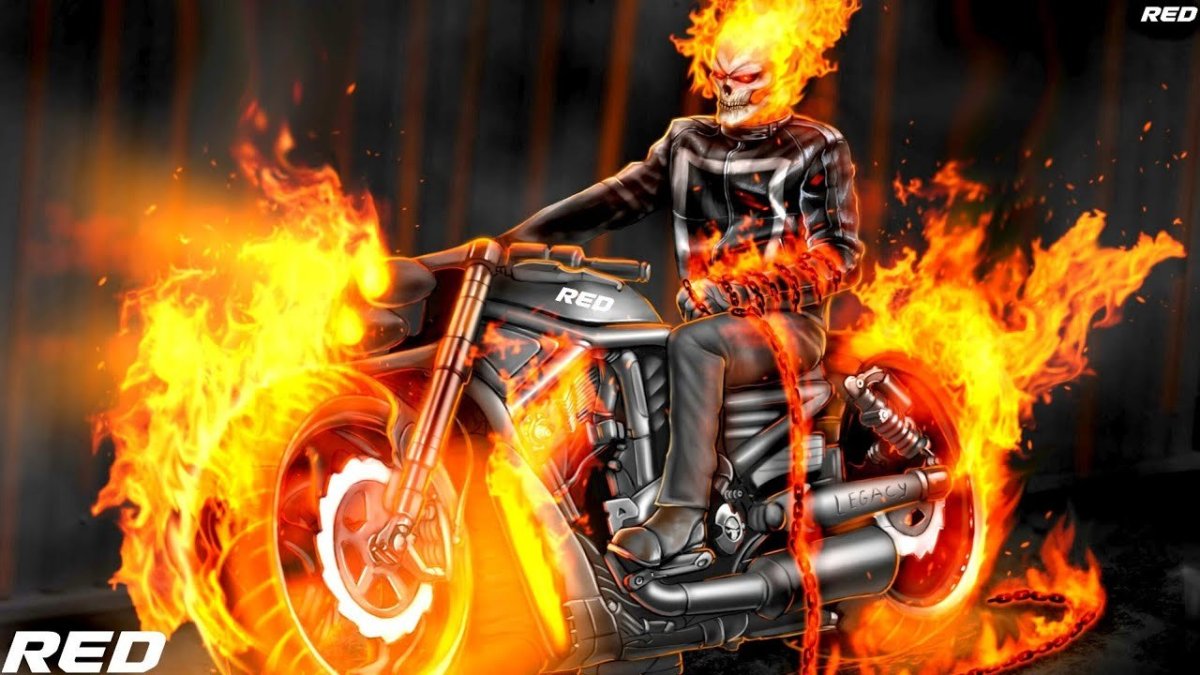 Харлей чоппер Призрачный гонщик