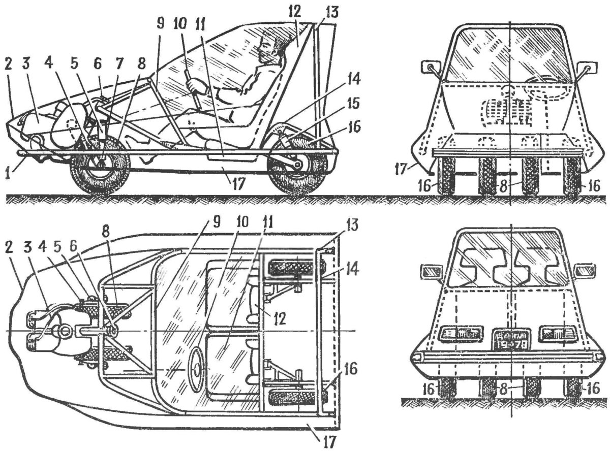 Багги с двигателем ВАЗ 2108 чертежи