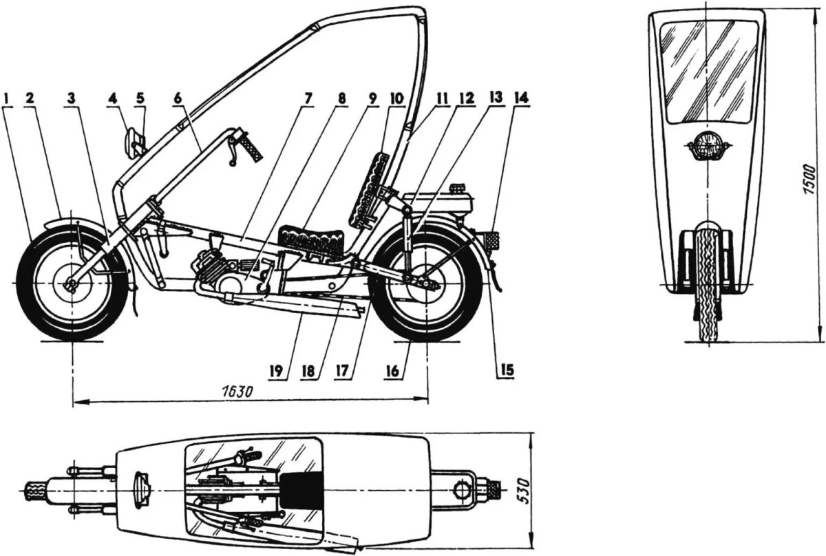 Мотороллер муравей чертежи