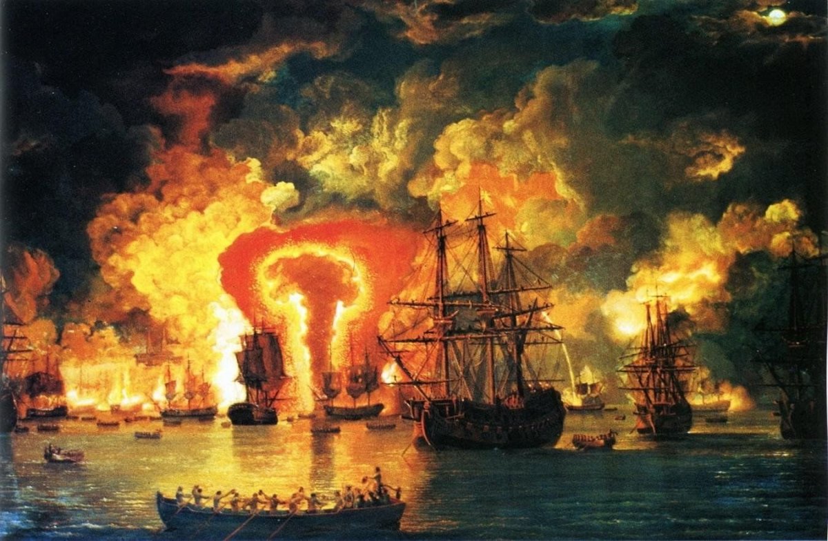 Айвазовский Чесменское сражение 1770