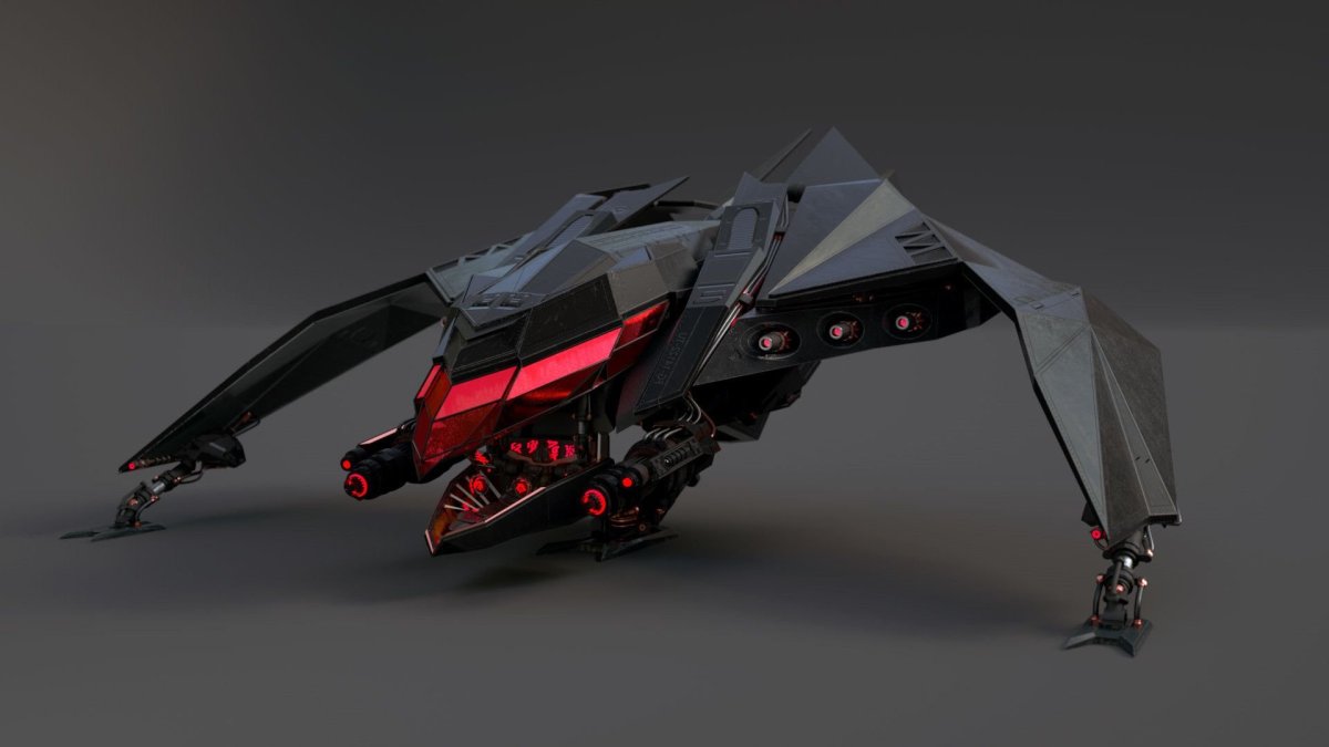 Стелс дрон киберпанк