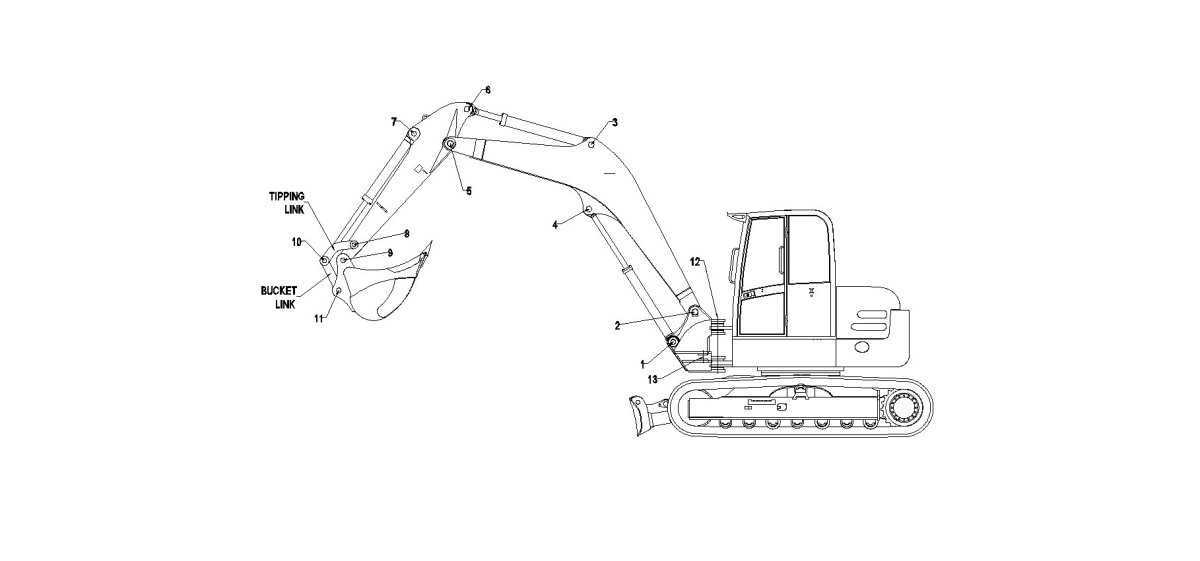 Гидравлическая схема мини экскаватора Kubota
