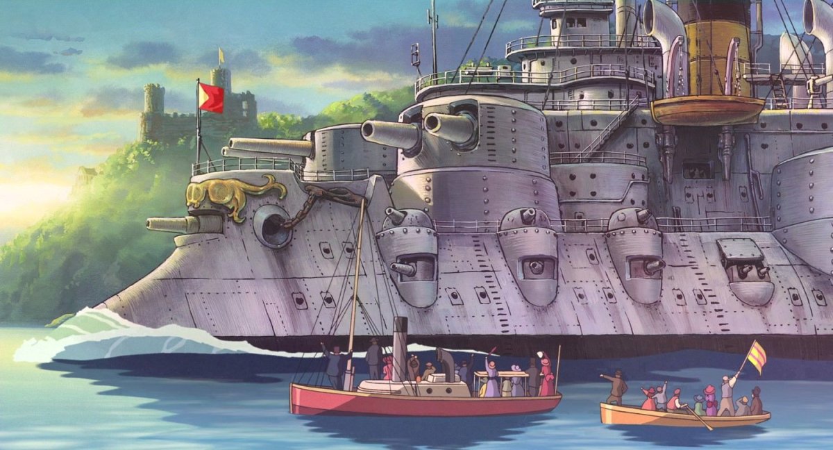 Миядзаки Ходячий замок броненосец