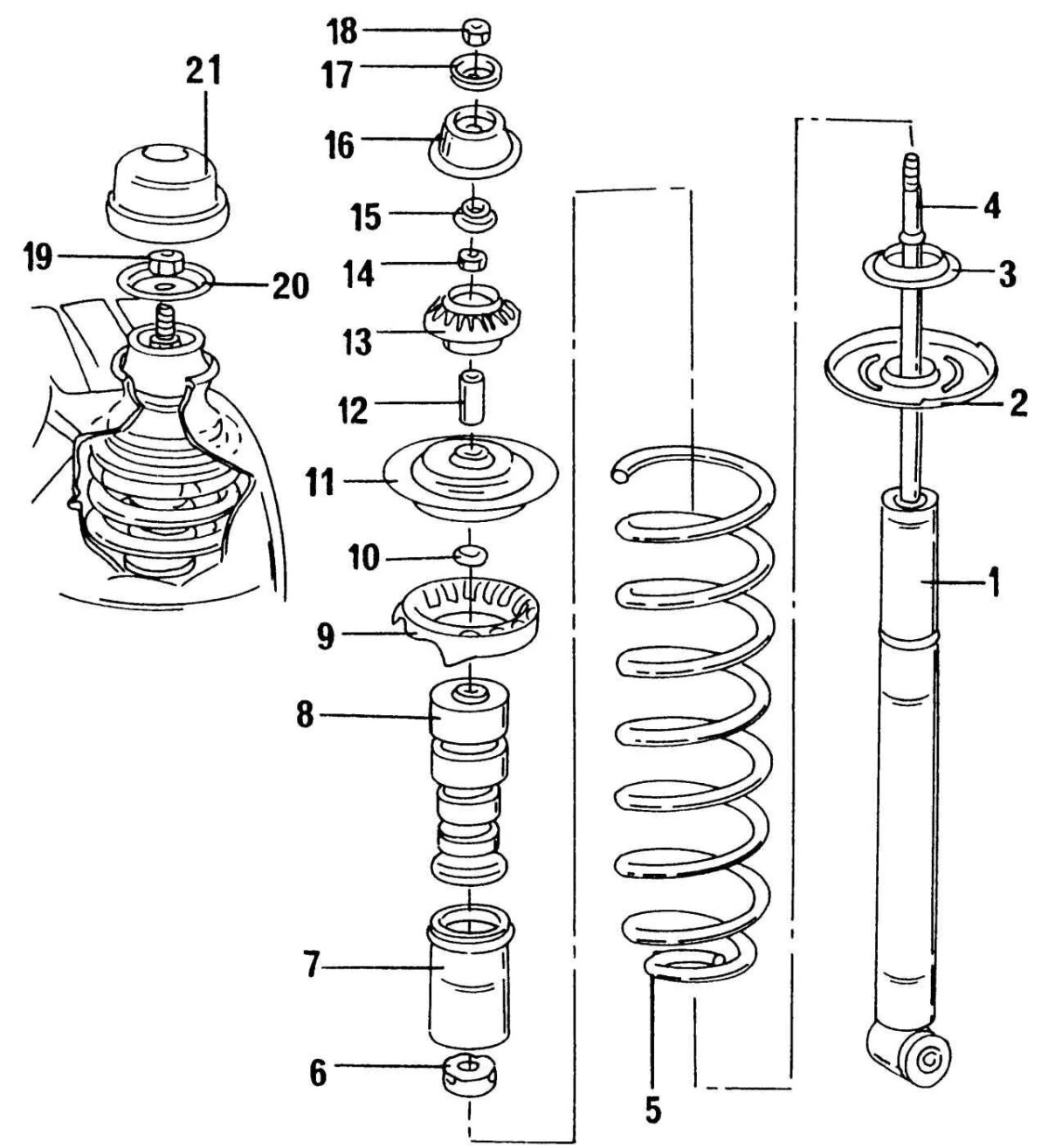 Сборка передней стойки Фольксваген поло